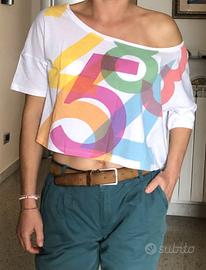 T-shirt Sisley, Italia. Nuova. 100% cotone.Tg.M/42