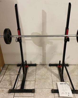 Rack Bodybuilding + Bilanciere + 4 Dischi da 5Kg
