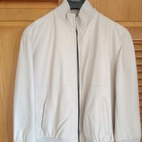 Giubbino in vera pelle color crema