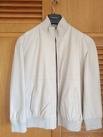 Giubbino in vera pelle color crema