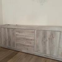 Madia Moderna 3 Cassetti e 2 Ante – Effetto rovere