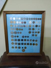 Lotto monete incorniciate lira italiana 