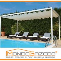 Pergola 5x6 tettoia acciaio NEW gazebo 6x5 veranda