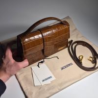 Bag Jacquemus Grand Bambino Croco Brown