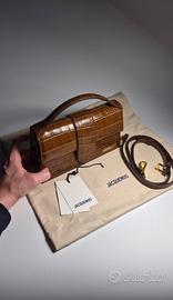 Bag Jacquemus Grand Bambino Croco Brown