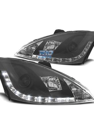 FARI PER FORD FOCUS 01-04 LUCE DIURNA A LED FONDO 