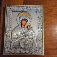 icona religiosa su lastra argento 925