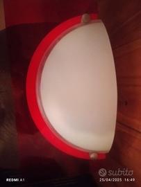 Aplic rosso in vetro