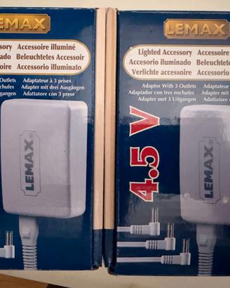 Lemax - Coppia di adattatori con 3 prese