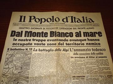 GIORNALE 1940: GUERRA VITTORIE ITALIA IN FRANCIA