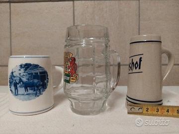 PICCOLI VECCHI BOCCALI DI BIRRA VINTAGE MIGNON