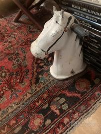 Giostra cavallo in ferro anni 60