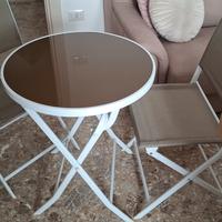 Tavolino + 2 sedie da esterno