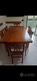 tavolo con sedie legno