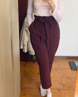 Pantaloni bordeaux Pull & Bear tg. M/ 28