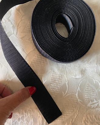 Velcro stretch nero 6mt