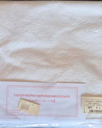 Lenzuolo impermeabile lettino 125x60 100% cotone