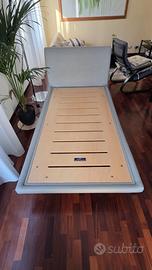 Letto singolo imbottito Orizzonti con doghe