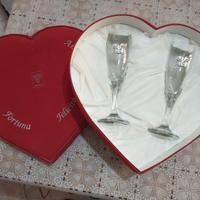 calici argento 25 anni matrimonio cuore