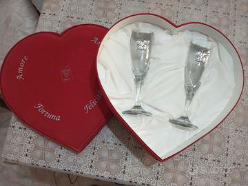 calici argento 25 anni matrimonio cuore