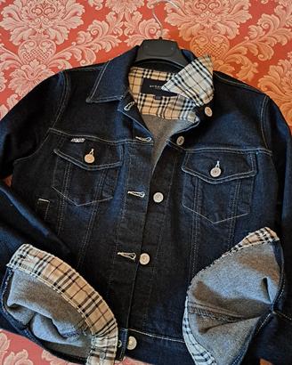 Giacchetto denim nero originale Burberry tg 40