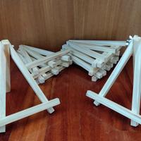 Mini Cavalletti da Tavolo in Legno (9 Pezzi) 🎨🖼️
