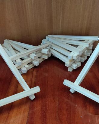 Mini Cavalletti da Tavolo in Legno (9 Pezzi) 🎨🖼️