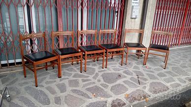 6 sedie vintage, anni  70
