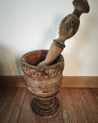 mortaio in legno artigianale romania