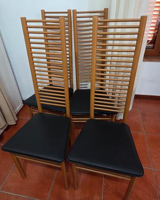 set 6 sedie "a scaletta"modernariato anni 80