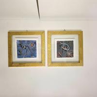 Set di due quadri decorativi australiani con auten