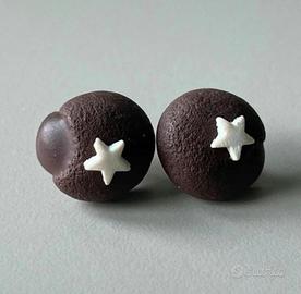 Orecchini Pan di Stelle in fimo
