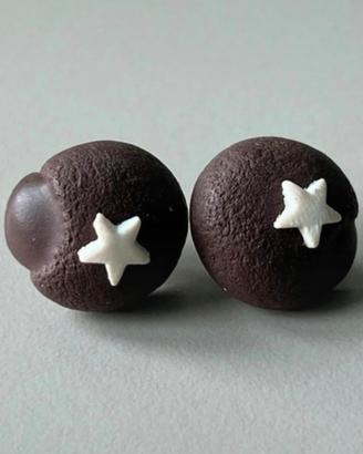 Orecchini Pan di Stelle in fimo