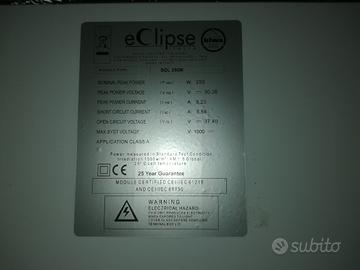 12 Pannelli per impianto fotovoltaico eclipse 250W