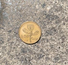 Moneta 20 lire del 1958