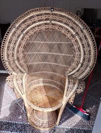 Sedia mod "Pavone"Vintage anni 70
