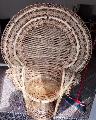 Sedia mod "Pavone"Vintage anni 70