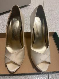 Scarpe donna sposa bianco/panna n. 35