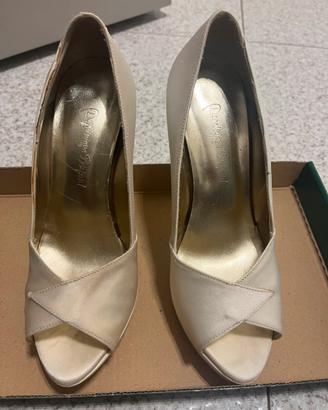 Scarpe donna sposa bianco/panna n. 35