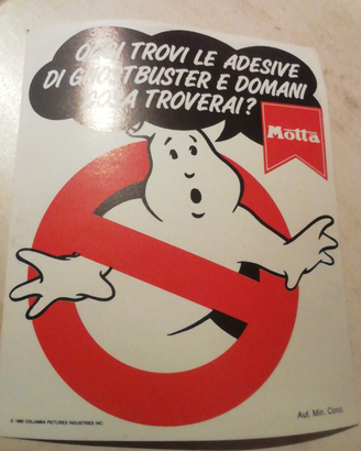 Ghostbusters cartolina Motta anni '80 originale