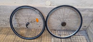 coppia ruote bici da corsa  complete