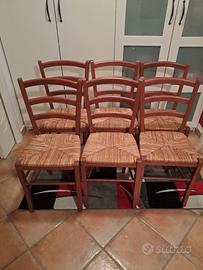 Sedia in legno seduta paglia