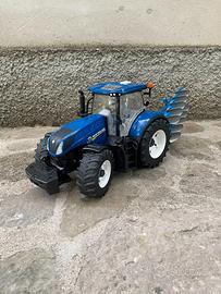 trattore new holland t7 bruder con aratro