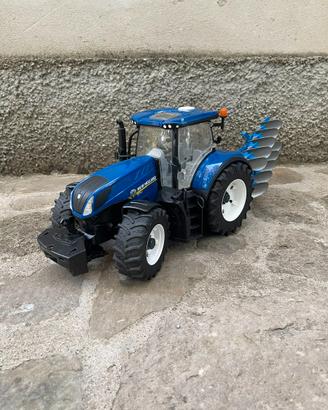 trattore new holland t7 bruder con aratro