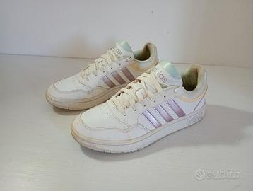 Adidas Hoops 3.0 Sneakers donna bianche viola