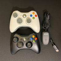 Coppia controller xbox 360 con adattatore pc