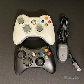 Coppia controller xbox 360 con adattatore pc