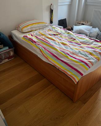 Letto singolo con seconda rete estraibile