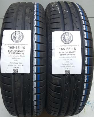 2 GOMME 165 65 15 DUNLOP A74138