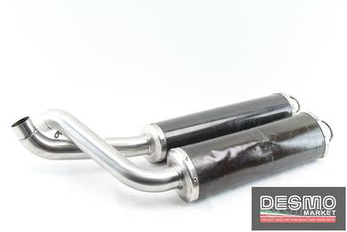 Terminali scarico carbonio D. 50mm Shark Ducati 74